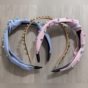 Colorful Beaded Headbands Lot Of 3 - Preloved